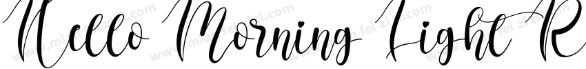 Hello Morning Light Regular字体转换